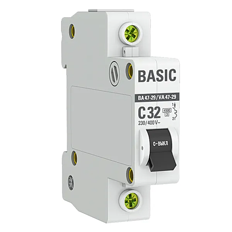Автоматический выключатель ВА47-29 1P 32А хар-ка C 4,5кА EKF Basic