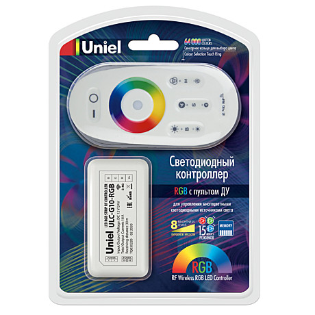 Контроллер для RGB лент 12/24V, 216/432W с пультом ДУ белый