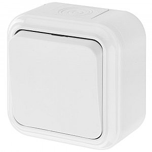 Выключатель ОУ 1 кл. 6А бел. пластик, IP54 Bylectrica
